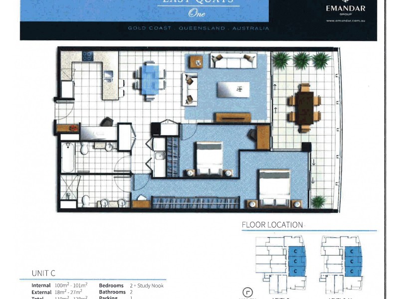 1605/25-31 East Quay Drive, Biggera Waters QLD 4216 Floorplan