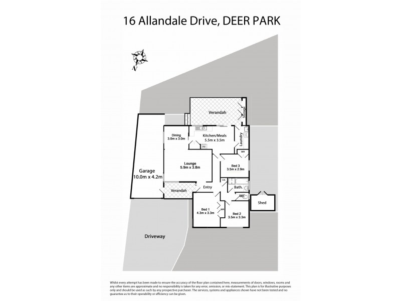 16 Allandale Drive, Deer Park VIC 3023 Floorplan