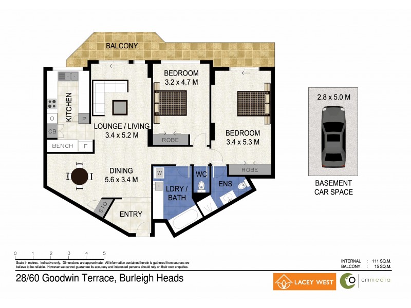 28/60 Goodwin Tce, Burleigh Heads QLD 4220 Floorplan