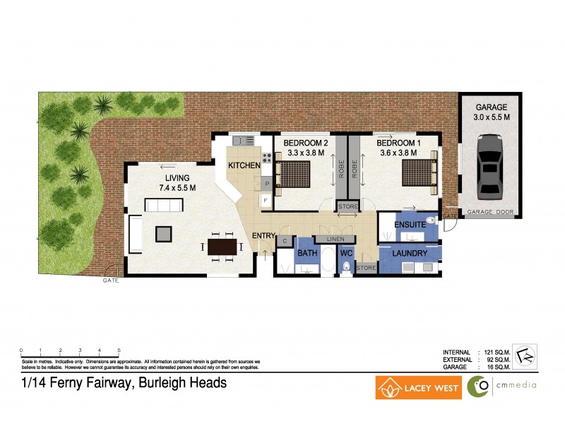 1/14 Ferny Fairway, Burleigh Heads QLD 4220 Floorplan