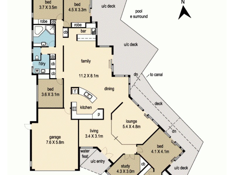 13 Glenwood Pl, Twin Waters QLD 4564 Floorplan