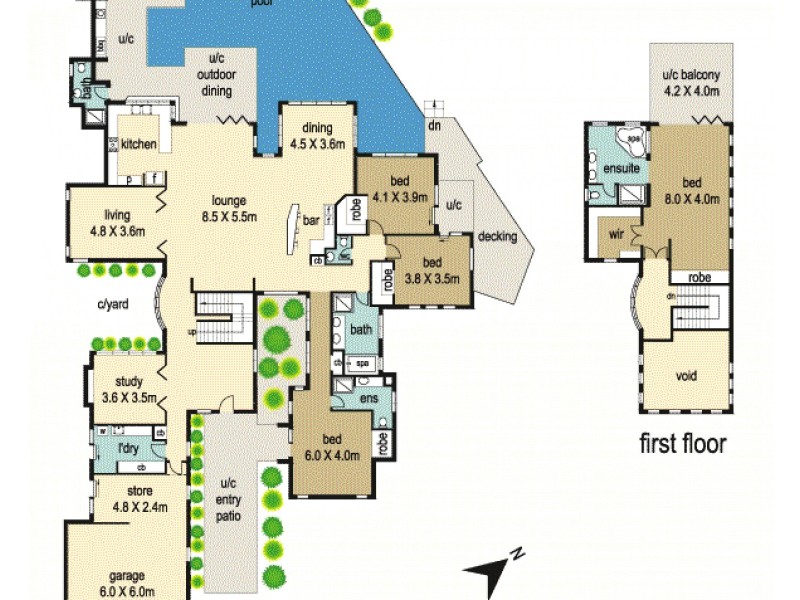 12 Oceanic Ct, Twin Waters QLD 4564 Floorplan
