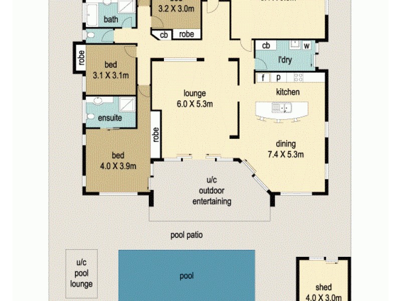 21 Baker-finch Pl, Twin Waters QLD 4564 Floorplan