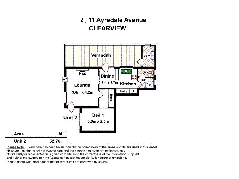 2/11 Ayredale Avenue St, Clearview SA 5085 Floorplan