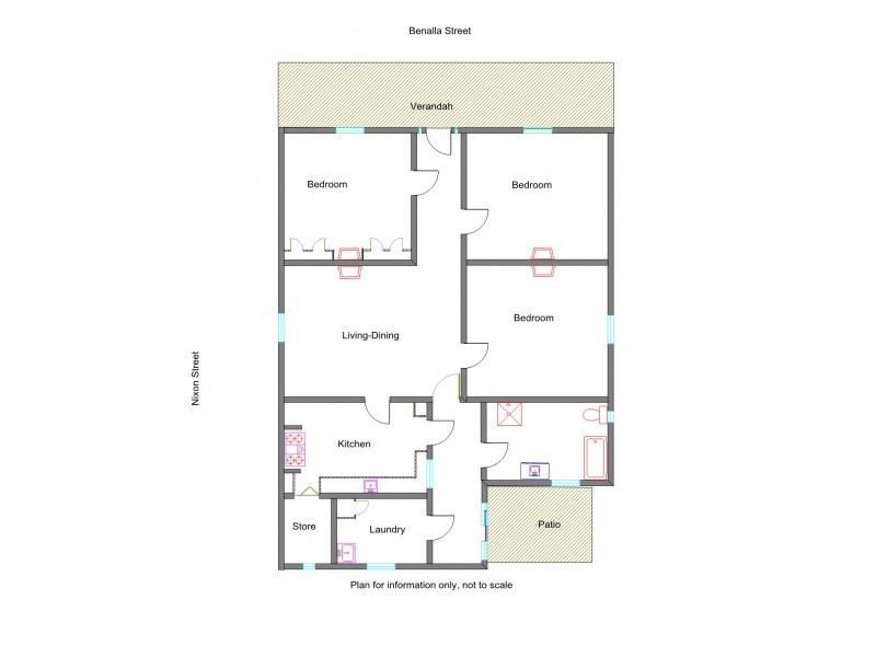 52 Benalla Street, Benalla VIC 3672 Floorplan