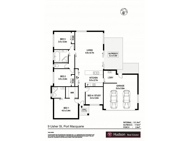 9 Usher Street, Port Macquarie NSW 2444 Floorplan