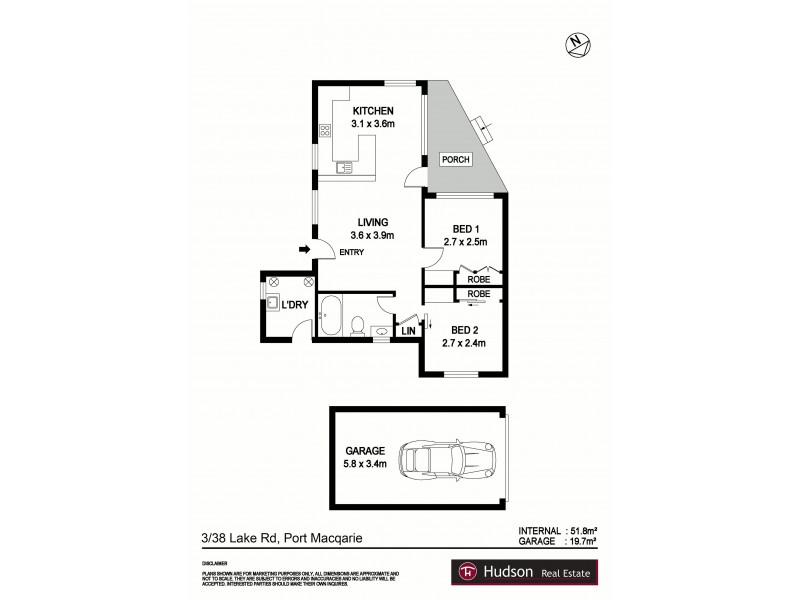 3/38-40 Lake Rd, Port Macquarie NSW 2444 Floorplan