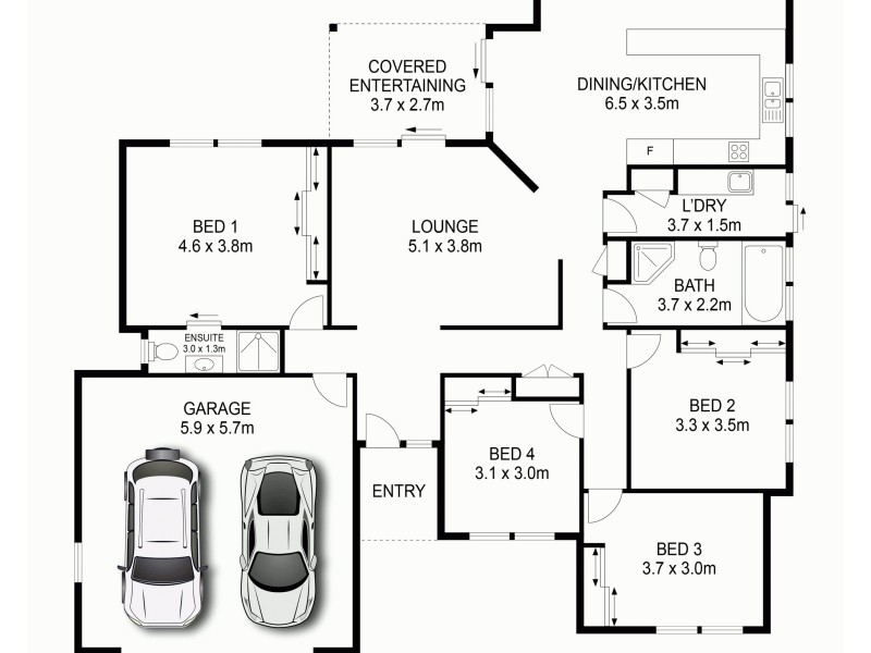 22 Tobey Pl, Port Macquarie NSW 2444 Floorplan
