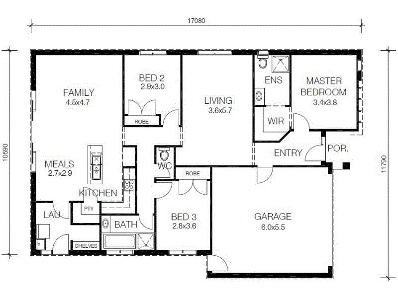 107 Fairhaven Boulevard, Cranbourne VIC 3977 Floorplan