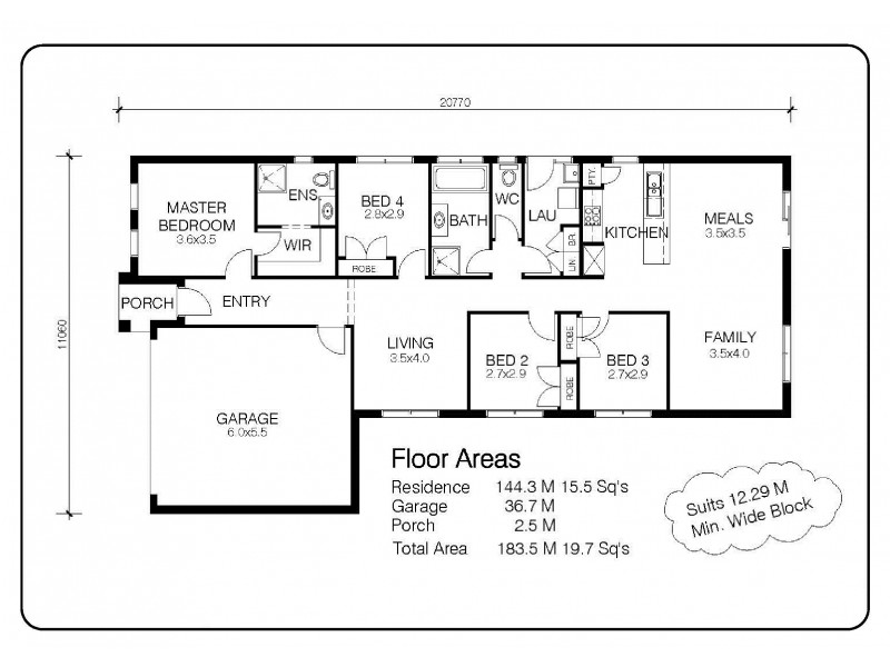 15 Marwick Street, Carrum Downs VIC 3201 Floorplan