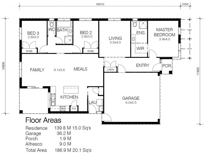 11 Marwick Street, Carrum Downs VIC 3201 Floorplan