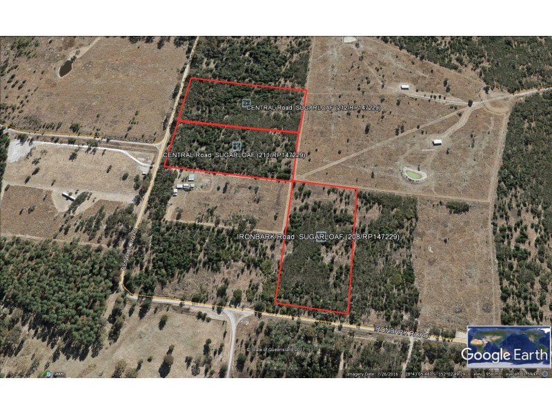 Lot 208, 211 & 212 CENTRAL & IRONBARK ROAD, Sugarloaf QLD 4380