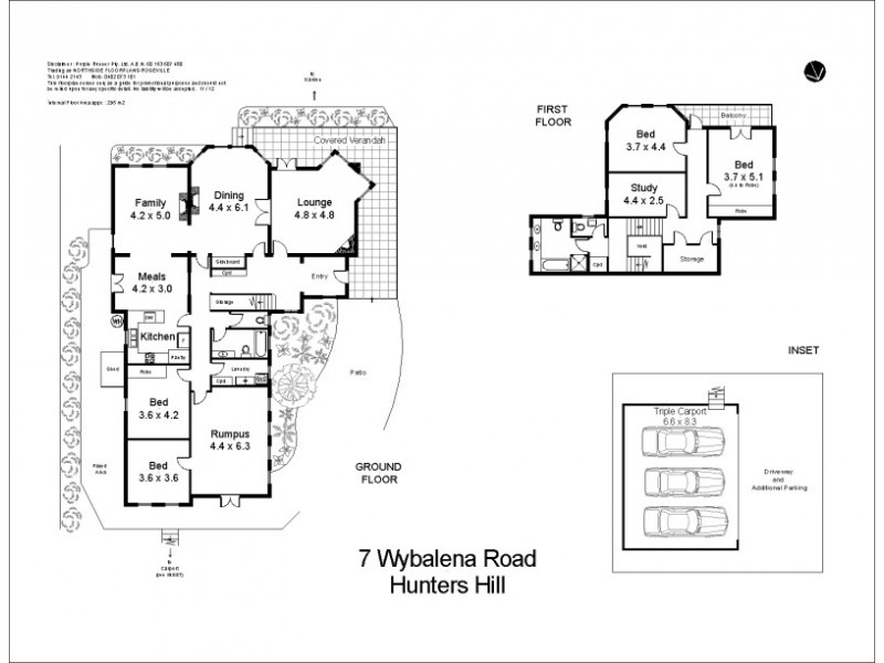 7 Wybalena Road, Hunters Hill NSW 2110 Floorplan