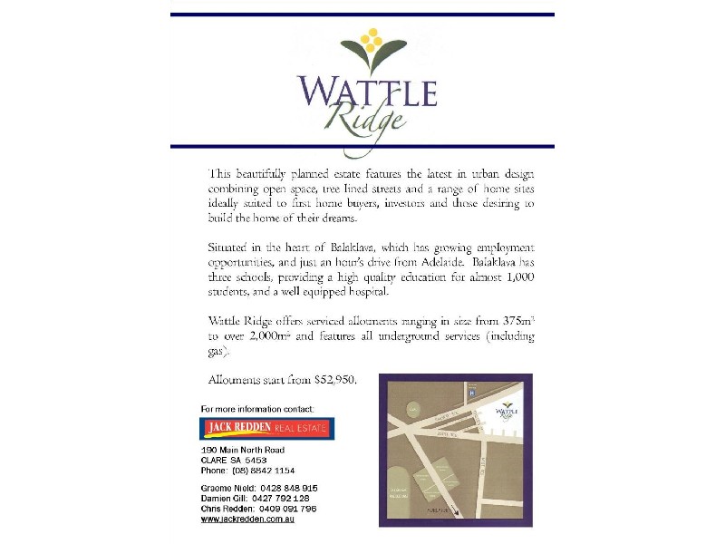 Wattle Ridge  BALAKLAVA 5461, Balaklava SA 5461