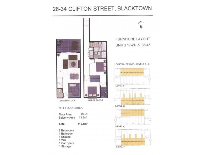 42/26-34 CLIFTON  Street, Blacktown NSW 2148 Floorplan