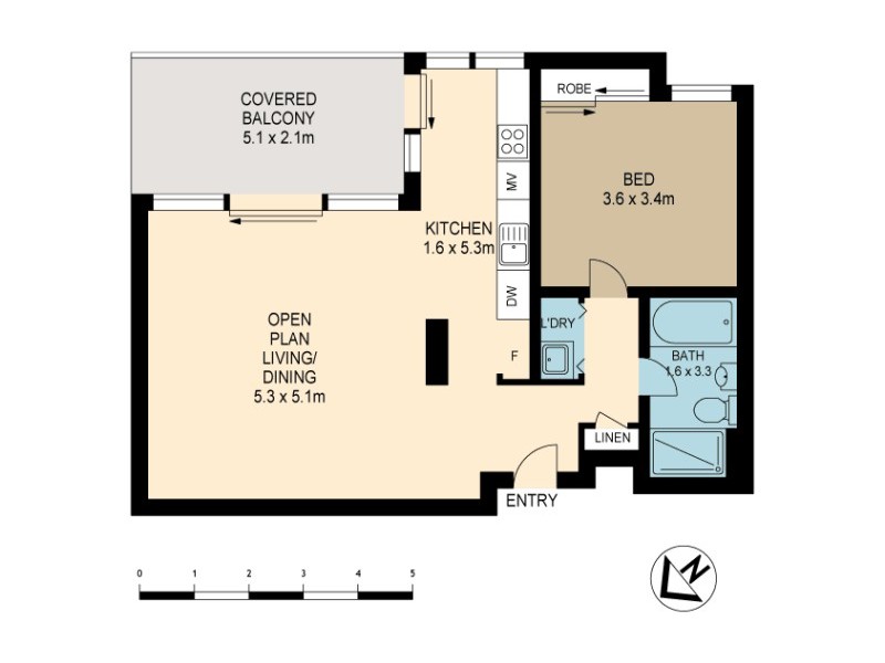 71/4 Alexandra Drive, Camperdown NSW 2050 Floorplan