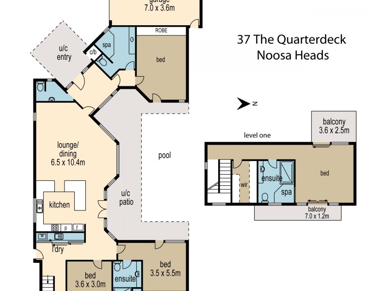 37 The Quarterdeck, Noosa Heads QLD 4567 Floorplan