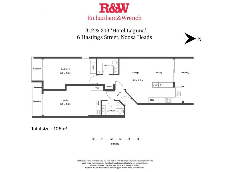 312 & 313/6 Hastings Street, Noosa Heads QLD 4567 Floorplan