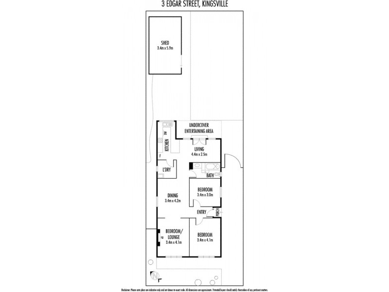 3 Edgar Street, Kingsville VIC 3012 Floorplan