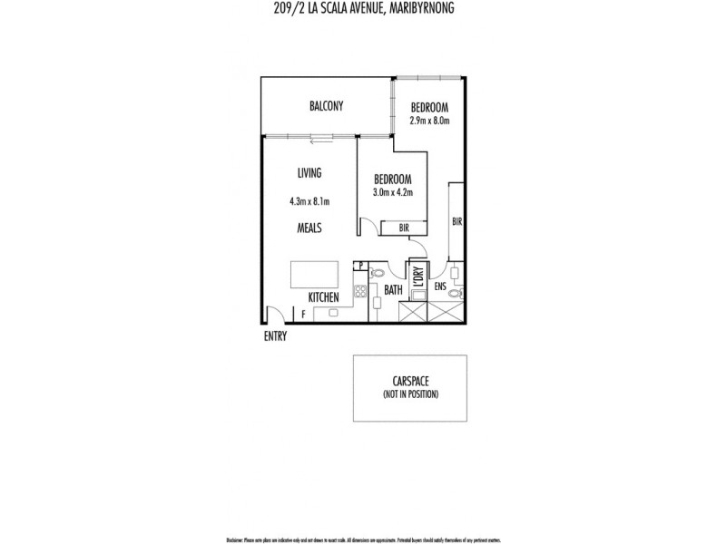 209/2 La Scala Avenue, Maribyrnong VIC 3032 Floorplan