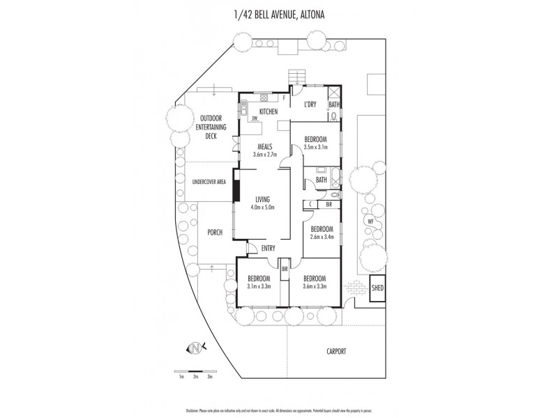 1/42 Bell Avenue, Altona VIC 3018 Floorplan