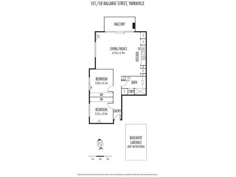 101/58 Ballarat Street, Yarraville VIC 3013 Floorplan