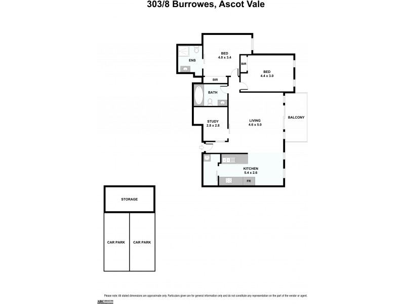 303/8 Burrowes Street, Ascot Vale VIC 3032 Floorplan