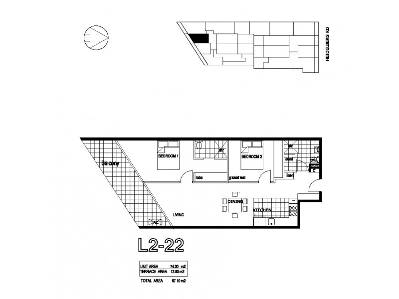 22/262 Heidelberg Road, Fairfield VIC 3078 Floorplan