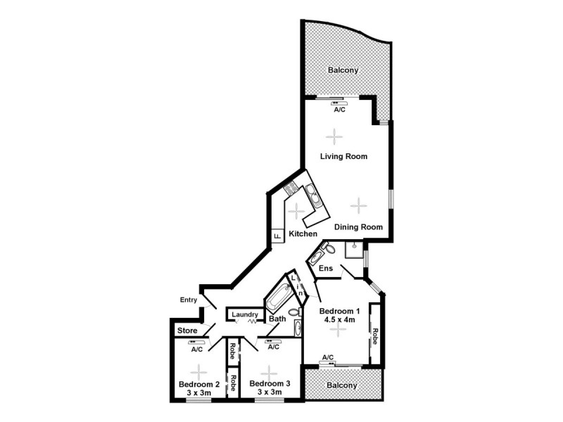 1/7 Esplanade, Darwin NT 0800 Floorplan