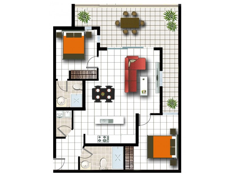 34/130 Smith Street, Darwin NT 0800 Floorplan