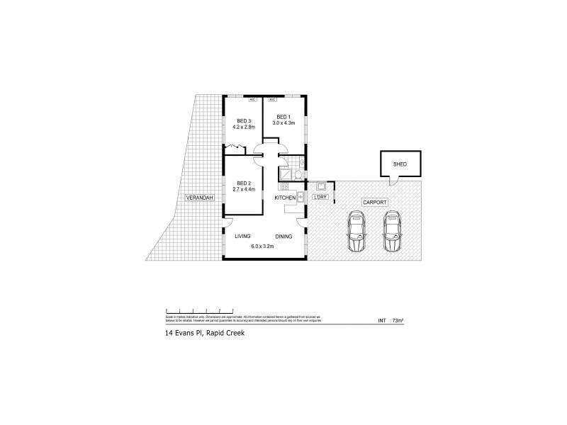 14 Evans Street, Rapid Creek NT 0810 Floorplan