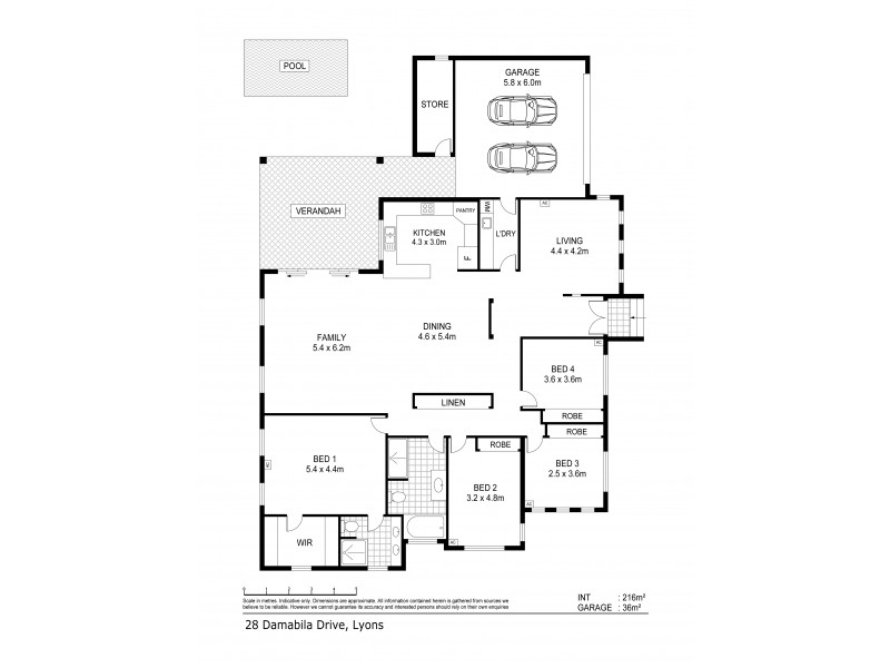 28 Damabila Drive, Lyons NT 0810 Floorplan