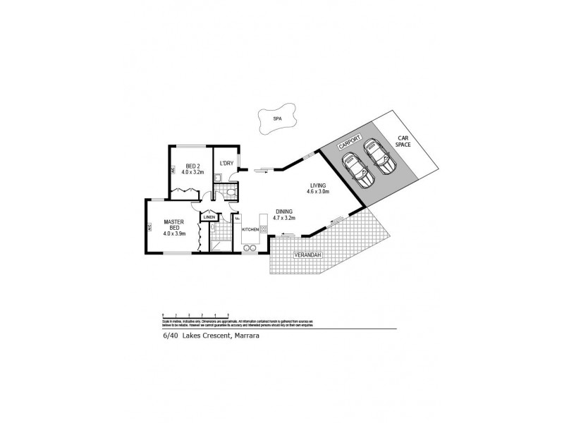 6/44 Lakes Crescent, Marrara NT 0812 Floorplan