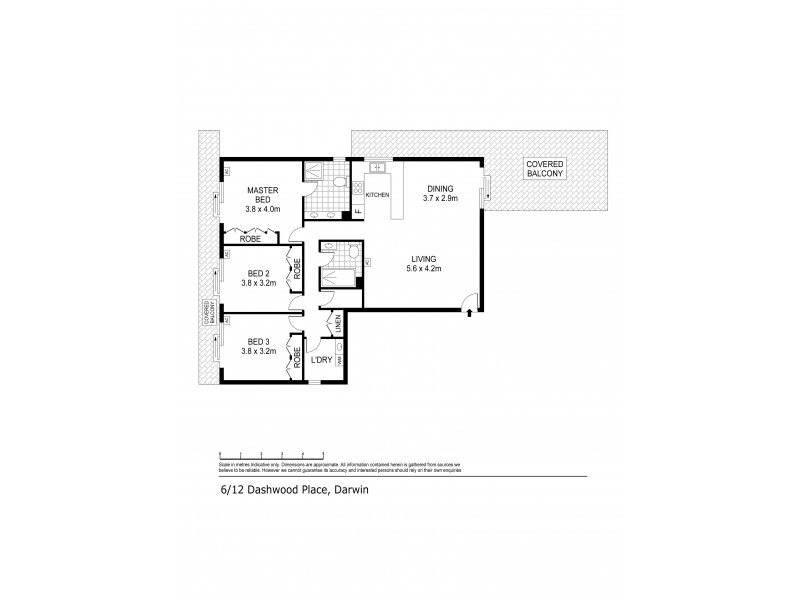 6/12 Dashwood Place, Darwin NT 0800 Floorplan