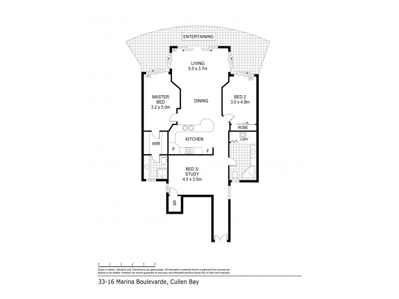 33/16 Marina Boulevard, Cullen Bay NT 0820 Floorplan