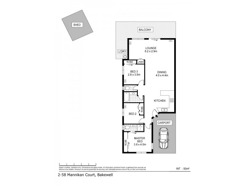2/58 Mannikan Court, Bakewell NT 0832 Floorplan