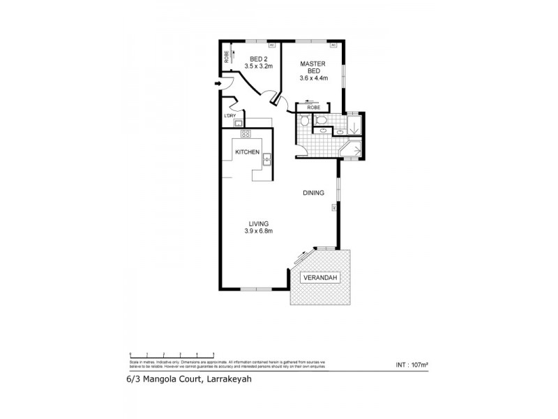 6/3 Mangola Court, Larrakeyah NT 0820 Floorplan
