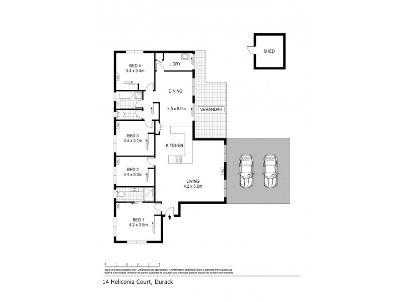 14 Heliconia Court, Durack NT 0830 Floorplan