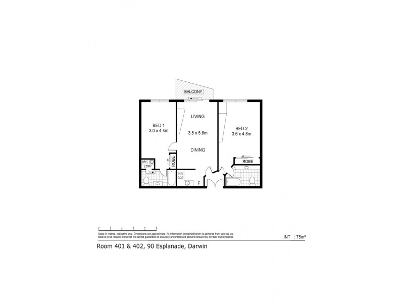 401 & 402/90 Esplanade, Darwin NT 0800 Floorplan