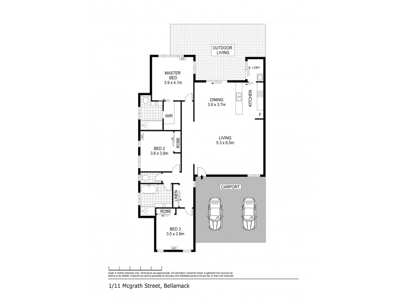 2/11 McGrath Street, Bellamack NT 0832 Floorplan