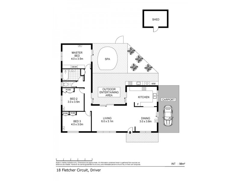 18 Fletcher Circuit, Driver NT 0830 Floorplan