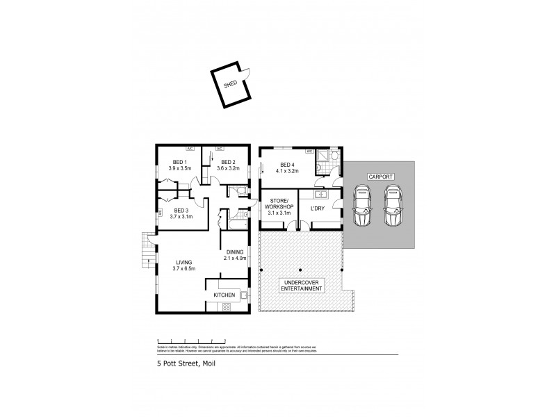 5 Pott Street, Moil NT 0810 Floorplan