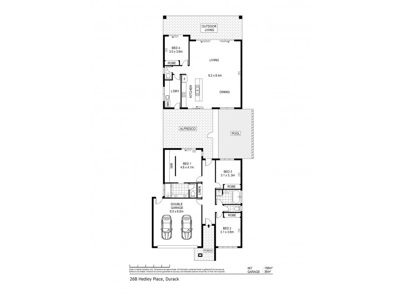 26B Hedley Place, Durack NT 0830 Floorplan