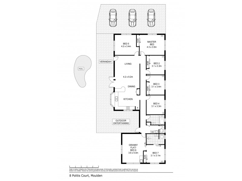 8 Politis Court, Moulden NT 0830 Floorplan