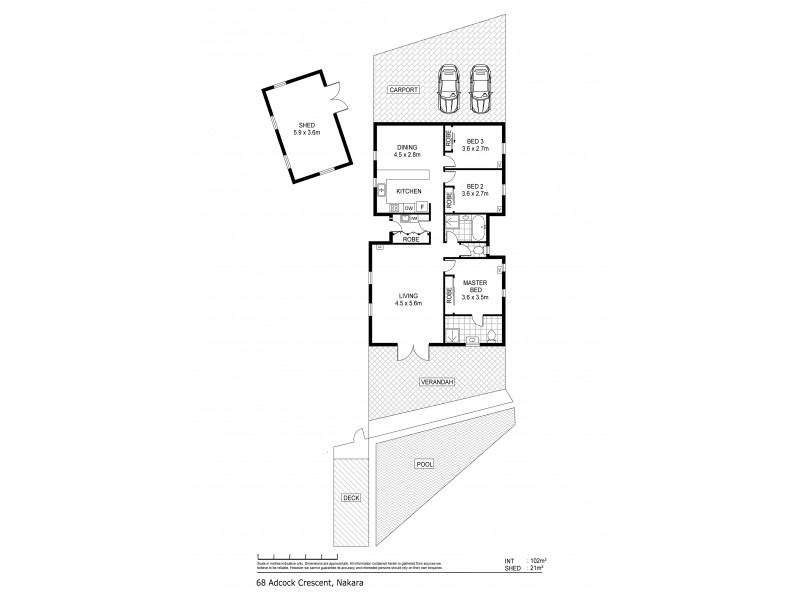 68 Adcock Crescent, Nakara NT 0810 Floorplan