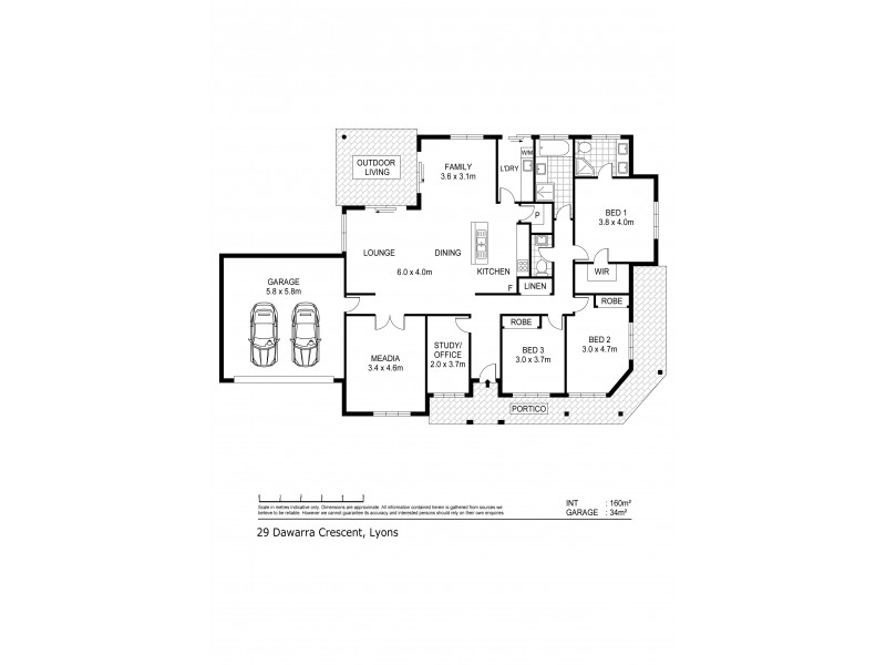 29 Dawarra Crescent, Lyons NT 0810 Floorplan