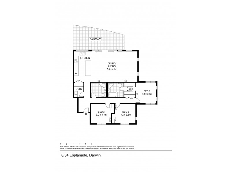 8/84 Esplanade, Darwin NT 0800 Floorplan