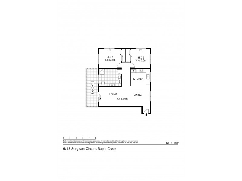 6/15 Sergison Circuit, Rapid Creek NT 0810 Floorplan