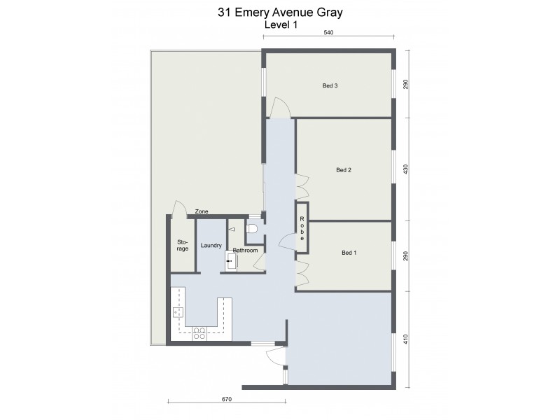 31 Emery Avenue, Gray NT 0830 Floorplan