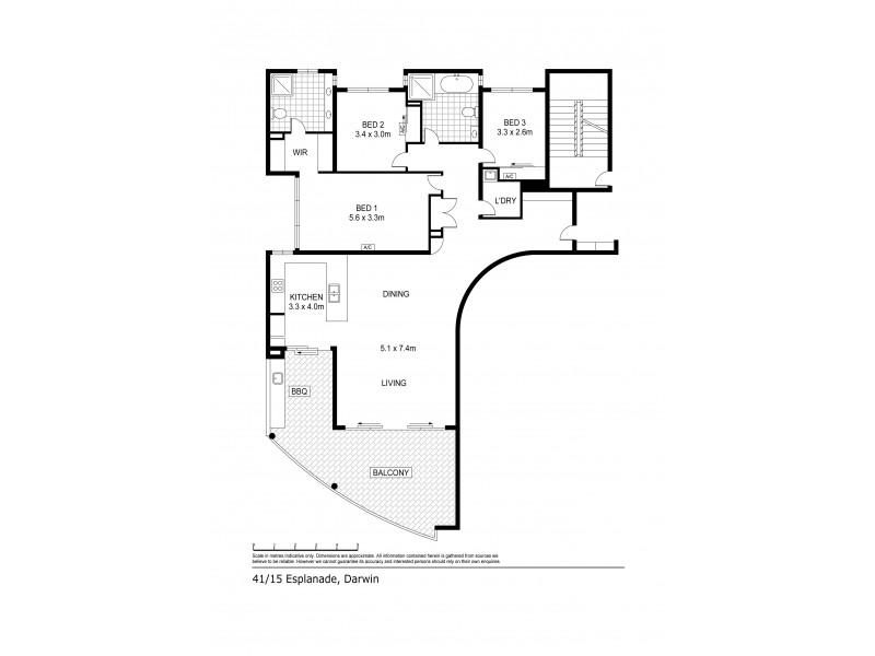 41/15 Esplanade, Darwin NT 0800 Floorplan